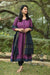 TanmayaRoyal Plum & Navy Anarkali