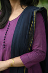TanmayaRoyal Plum & Navy Anarkali