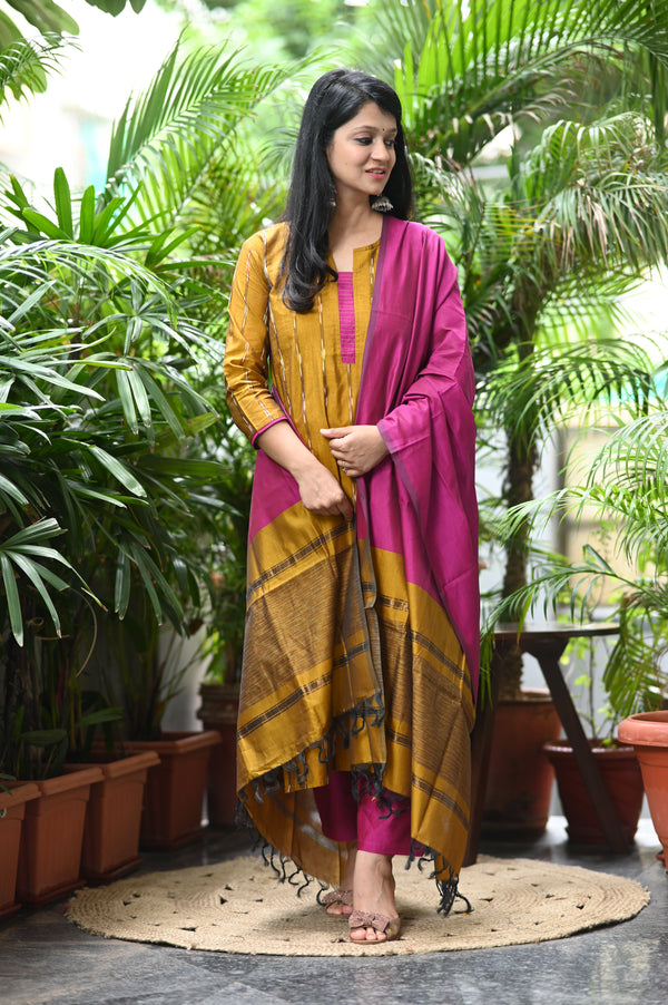 💫 Iraja- The Silk Harmony Embrace Regal Contrast in Pochampally Silk Elegance 💫