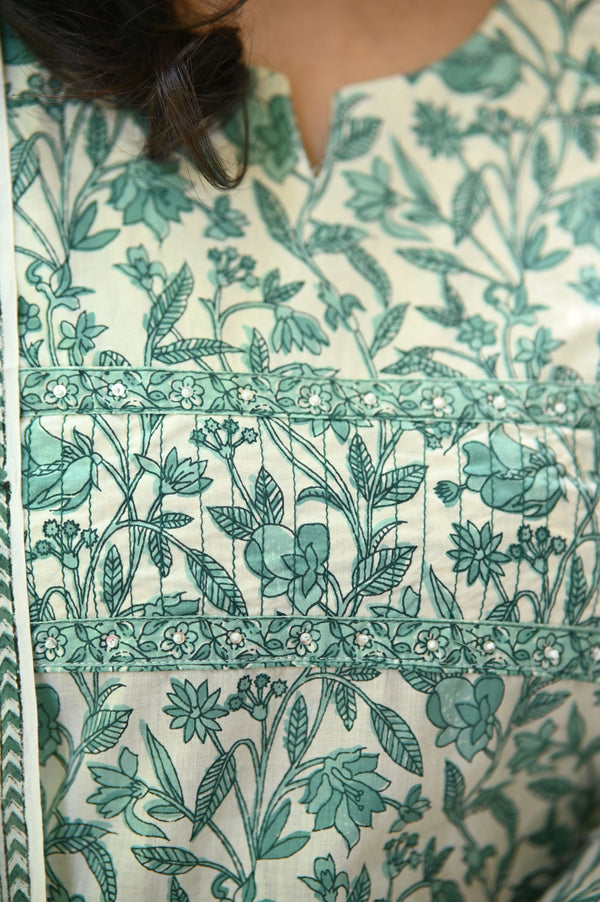 Aaranya Floral Cotton Kurta Set