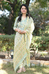 Karigari Hand block Suit set with Dupatta