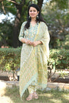 Karigari Hand block Suit set with Dupatta