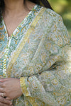 Karigari Hand block Suit set with Dupatta
