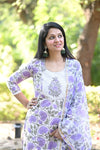 Padmaja Fresh FloralsHand block Suit Set with Dupatta