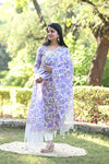 Padmaja Fresh FloralsHand block Suit Set with Dupatta