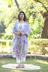 Padmaja Fresh FloralsHand block Suit Set with Dupatta