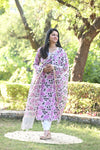 Padmaja Fresh FloralsHand block Suit Set with Dupatta
