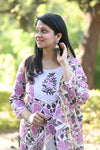 Padmaja Fresh FloralsHand block Suit Set with Dupatta