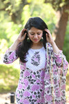 Padmaja Fresh FloralsHand block Suit Set with Dupatta