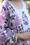 Padmaja Fresh FloralsHand block Suit Set with Dupatta