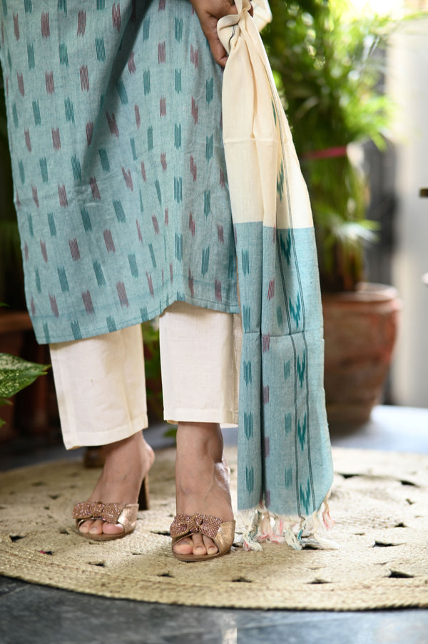 Samprada Ikkat cotton Pochampally Handloom Suit Set