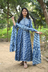 Indigo Waves Flared Anarkali