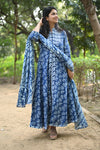 Indigo Waves Flared Anarkali