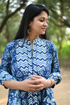 Indigo Waves Flared Anarkali