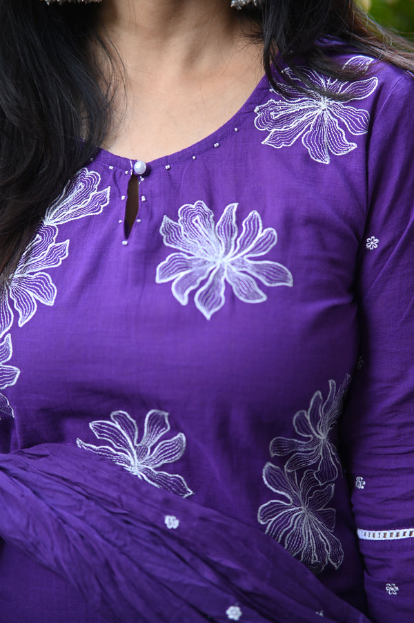 Pravya Bloom Cotton Suit Set (Available in 3 Summer Shades)