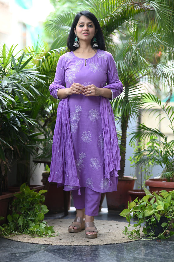 Pravya Bloom Cotton Suit Set (Available in 3 Summer Shades)