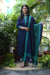 Sootra - Cotton Kurta Set with Woven Dupatta