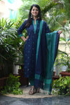 Sootra - Cotton Kurta Set with Woven Dupatta