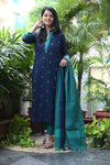 Sootra - Cotton Kurta Set with Woven Dupatta