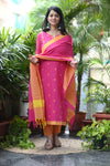 Sootra - Cotton Kurta Set with Woven Dupatta