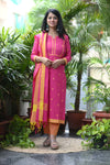 Sootra - Cotton Kurta Set with Woven Dupatta