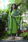 Sootra - Cotton Kurta Set with Woven Dupatta