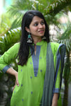 Sootra - Cotton Kurta Set with Woven Dupatta