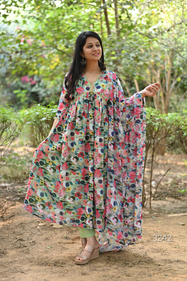 Kalini Chanderi Anarkali suit sets