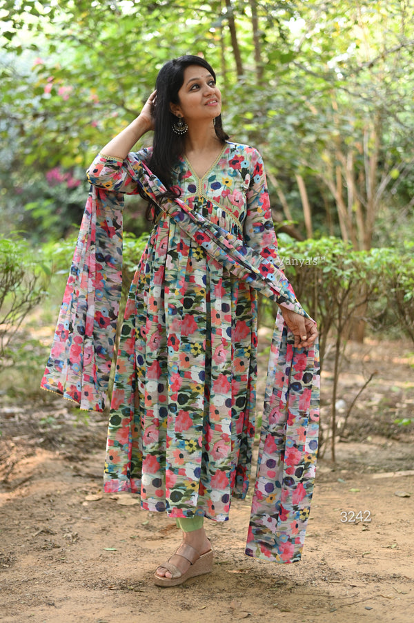 Kalini Chanderi Anarkali suit sets