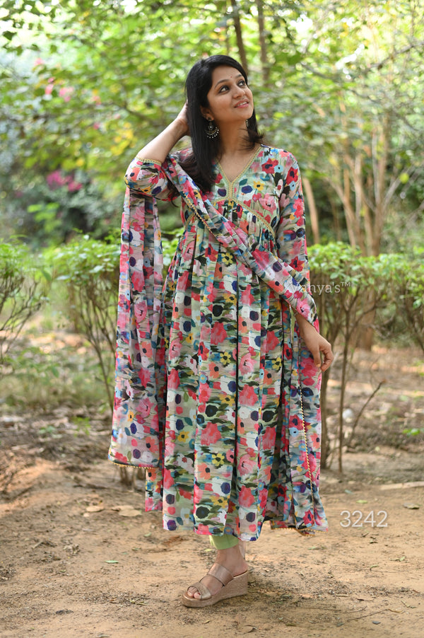 Kalini Chanderi Anarkali suit sets