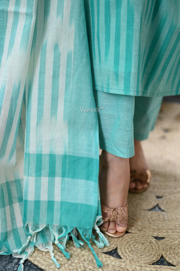 Mansi Blue South Handloom Suits Sets