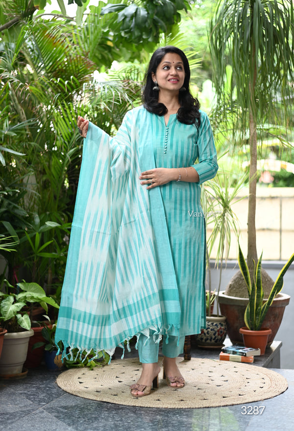 Mansi Blue South Handloom Suits Sets