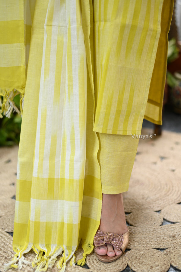 Mansi Yellow South Handloom Suits Sets
