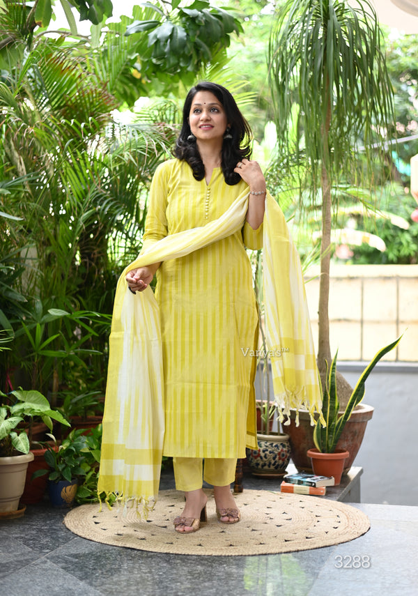 Mansi Yellow South Handloom Suits Sets