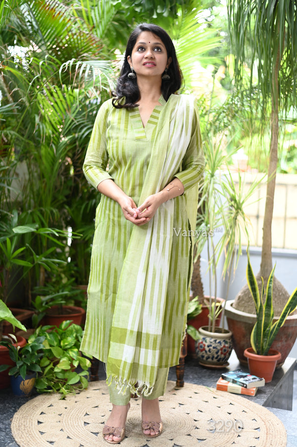 Mansi Green South Handloom Suits Sets