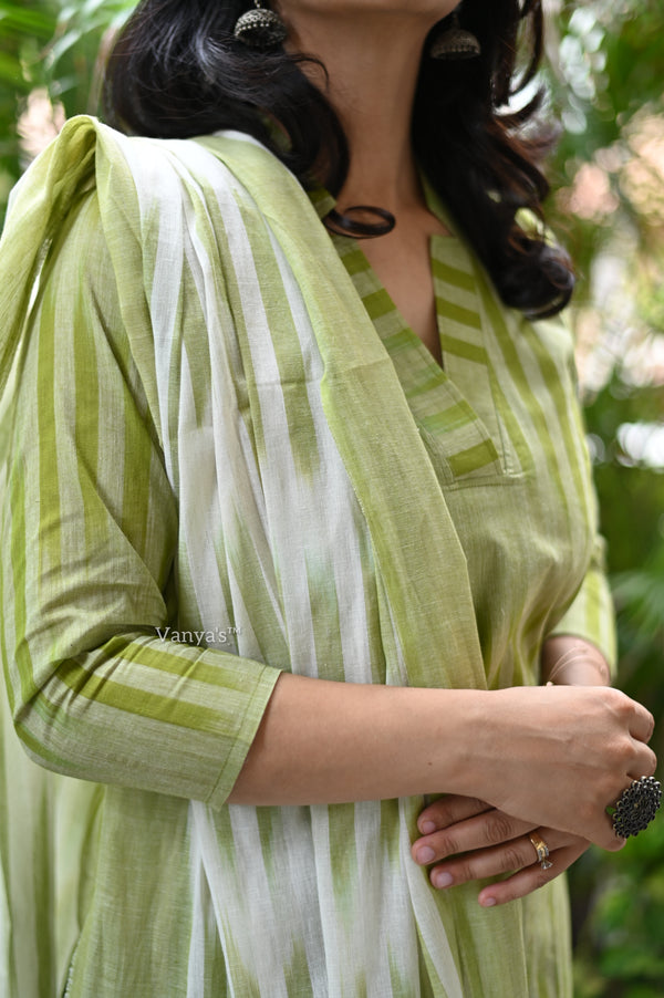 Mansi Green South Handloom Suits Sets