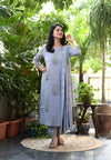 Ritu Cotton Gray Schiffle Hand Block Suit sets