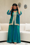 ✨Neeltara Royale Banarasi Tissue Silk Sharara Set