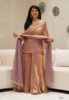 ✨Kanakpriya Royale Banarasi Tissue Silk Sharara Set