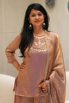 ✨Kanakpriya Royale Banarasi Tissue Silk Sharara Set
