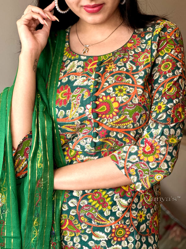 Induja Kalamkari South Cotton Suit Sets