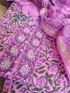 Valli Elegant Floral Pink Hand Block Salwar Suit