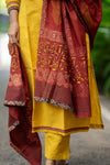 Nishita yellow Grace Set with Dupatta