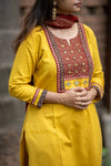 Nishita yellow Grace Set with Dupatta