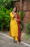 Nishita yellow Grace Set with Dupatta