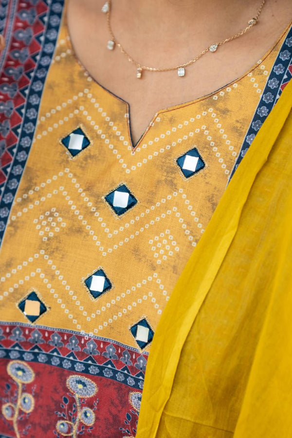 Kutch Traditional Suit Set with Dupatta