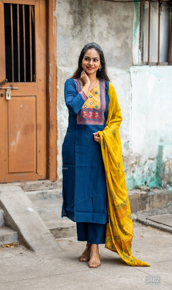 Kutch Traditional Suit Set with Dupatta