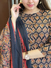 Vasudha Black Gold Paisley Kurta pant Set