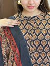 Vasudha Black Gold Paisley Kurta pant Set