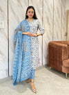 Abhita Sky Blossom Kurta Suit Set